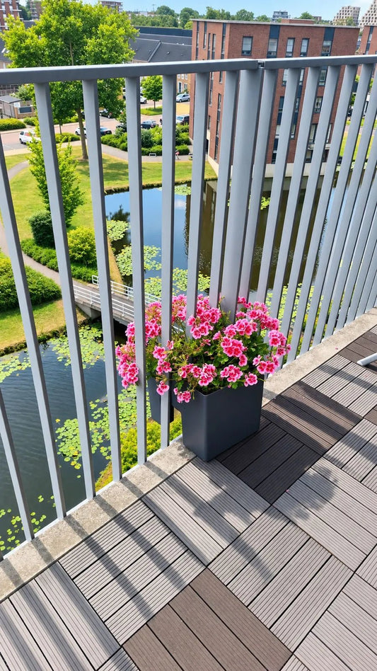 GreenUp Balkon-Pflanzkasten - Anthrazit - Pflanzkasten für einen grünen Balkon Vercony
