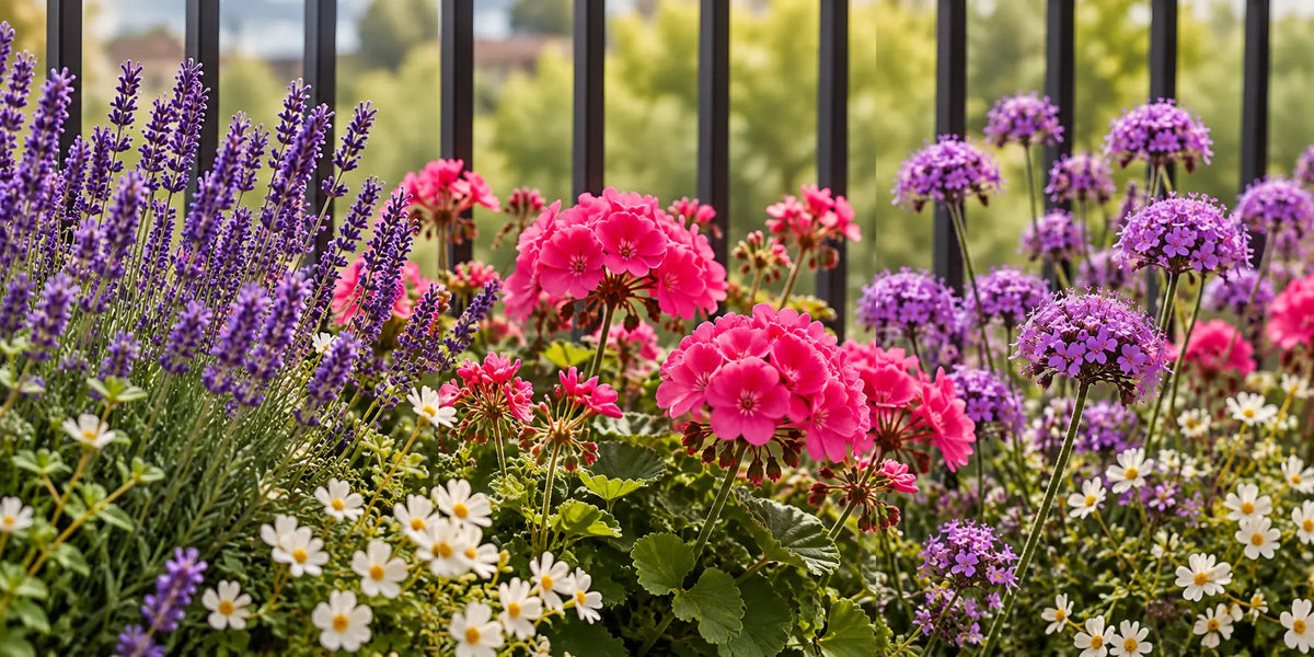 Bloemen voor het balkon
