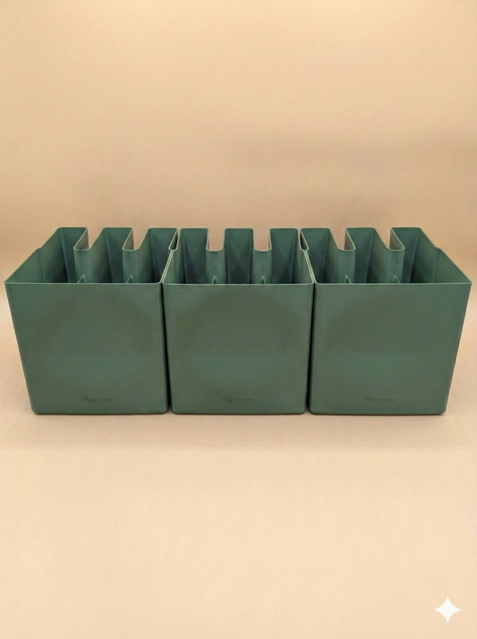 Jardinières de balcon Vercony GreenUp - Vert olive - Lot de 3