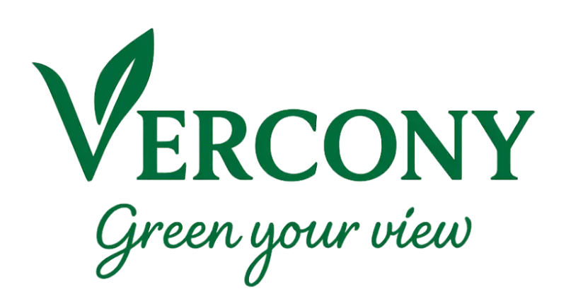 Vercony logo met als onderschrift green your balacony