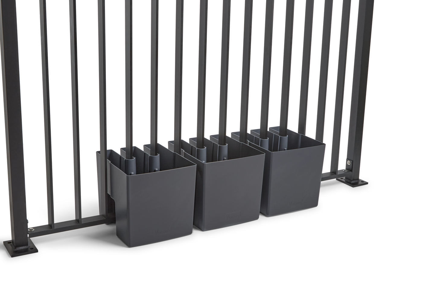 GreenUp Balkon Plantenbakken - Antraciet - Set van 3 Stuks