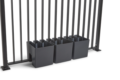 GreenUp Balkon Plantenbakken - Antraciet - Set van 3 Stuks