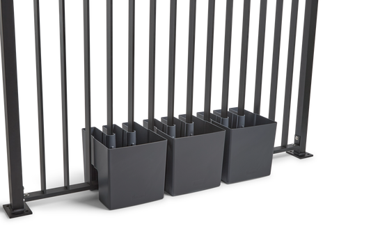 GreenUp Balkon Plantenbakken - Antraciet - Set van 3 Stuks