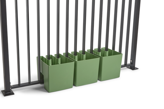 GreenUp Jardinières de balcon - Vert olive - Lot de 3