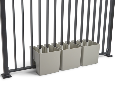 GreenUp Balkon Plantenbakken - Zijdegrijs - Set van 3 Stuks