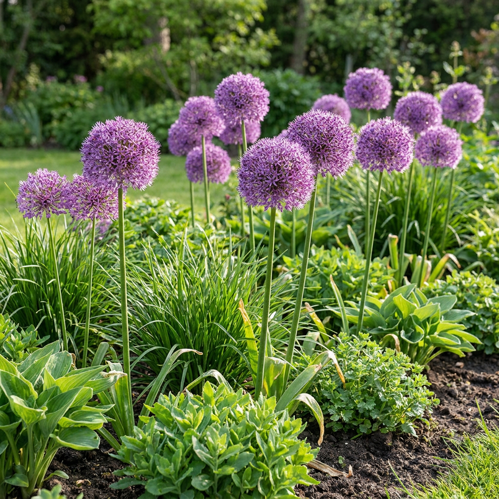 Allium bloembollen voor balkon (5 stuks) - Imposant &amp; bijvriendelijk - planter for a green balcony Vercony
