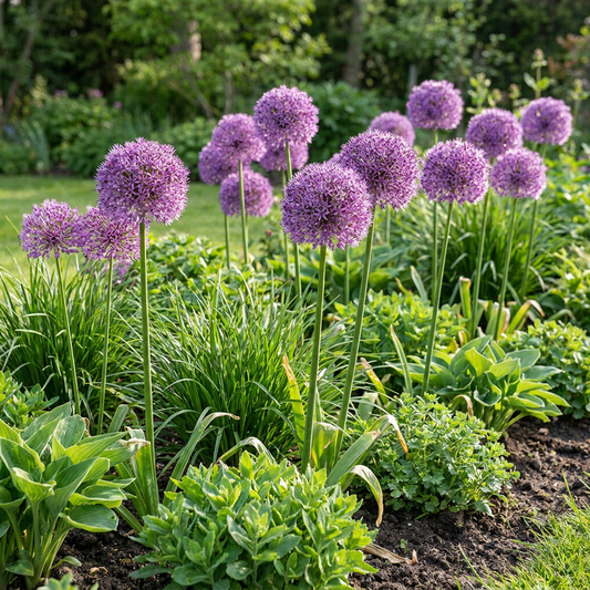 Allium bloembollen voor balkon (5 stuks) - Imposant & bijvriendelijk - jardinera para un balcón verde Vercony