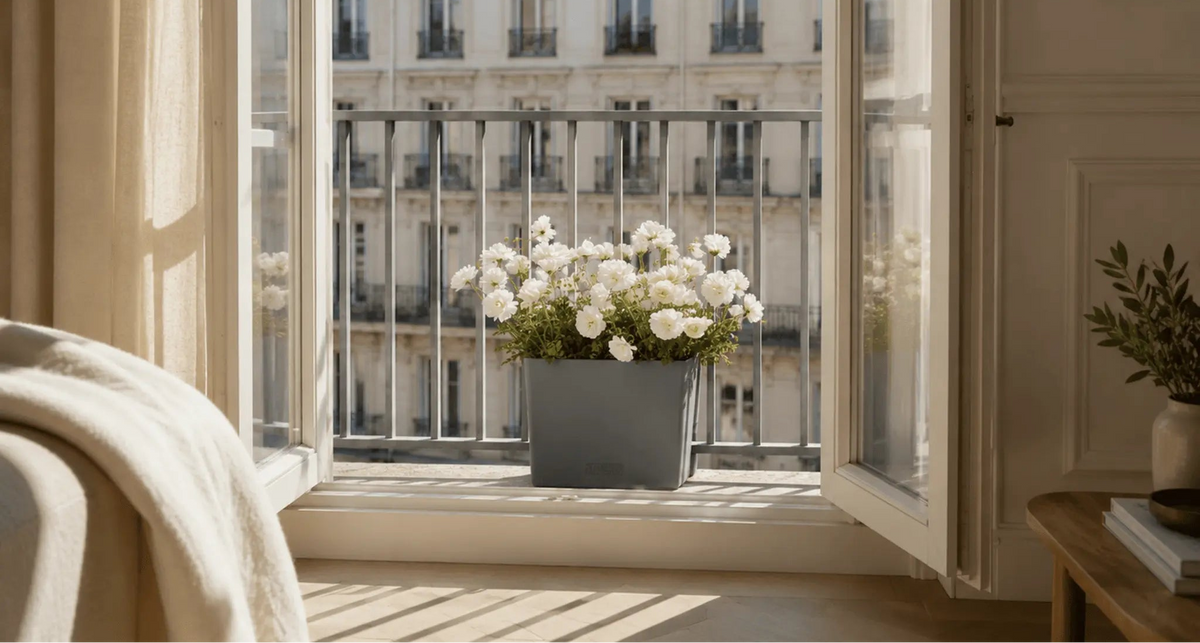 Balkon plantenbak voor een frans balkon