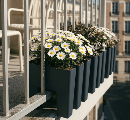 GreenUp Balkon Plantenbak - Antraciet - plantenbak voor een groen balkon Vercony