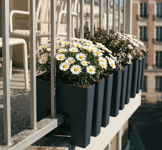 GreenUp Balkon Plantenbak - Antraciet - plantenbak voor een groen balkon Vercony
