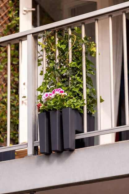 GreenUp Balkon Plantenbak - Antraciet - plantenbak voor een groen balkon Vercony