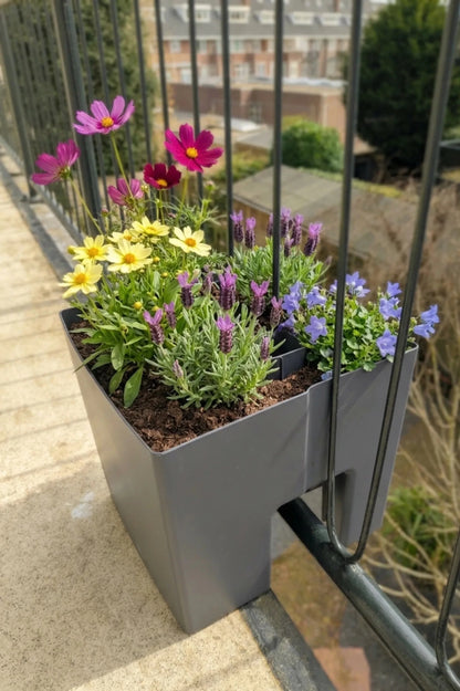 GreenUp Balkon Plantenbak - Antraciet - plantenbak voor een groen balkon Vercony
