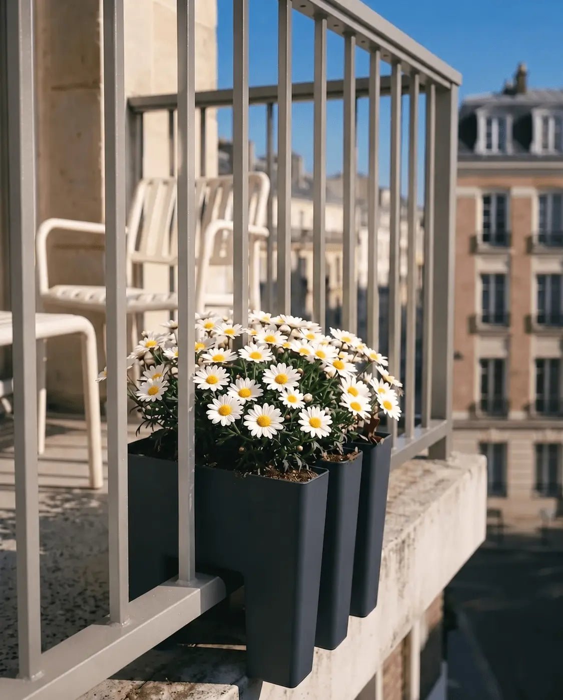 GreenUp Balkon Plantenbak - Antraciet - plantenbak voor een groen balkon Vercony