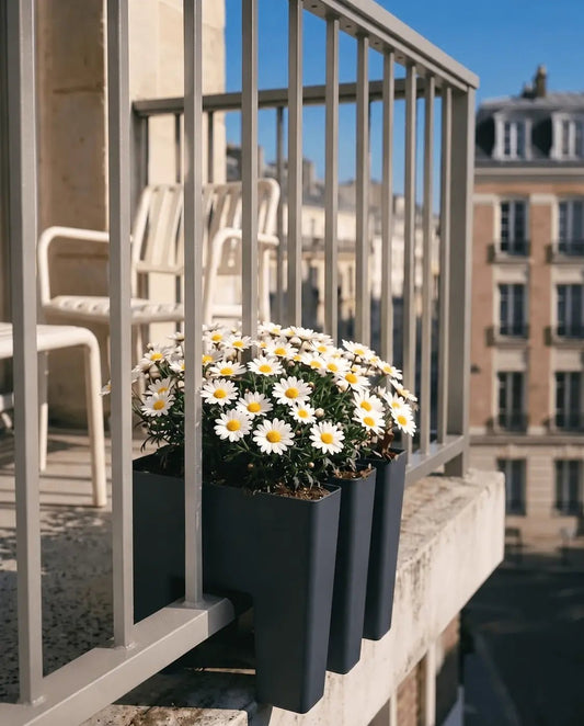 GreenUp Balkon Plantenbak - Antraciet - plantenbak voor een groen balkon Vercony