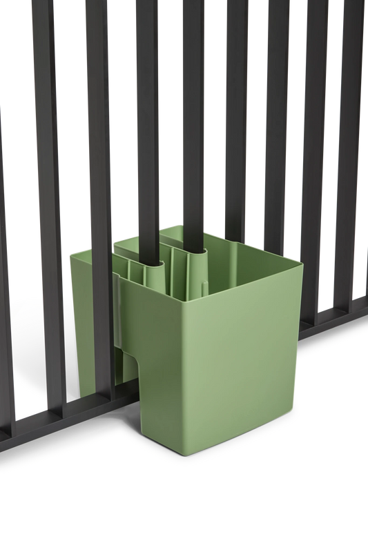GreenUp Balkon Plantenbak - Olijfgroen - plantenbak voor een groen balkon Vercony