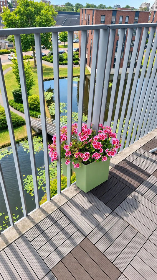 GreenUp Balkon-Pflanzkasten - Olivgrün - Pflanzkasten für einen grünen Balkon Vercony