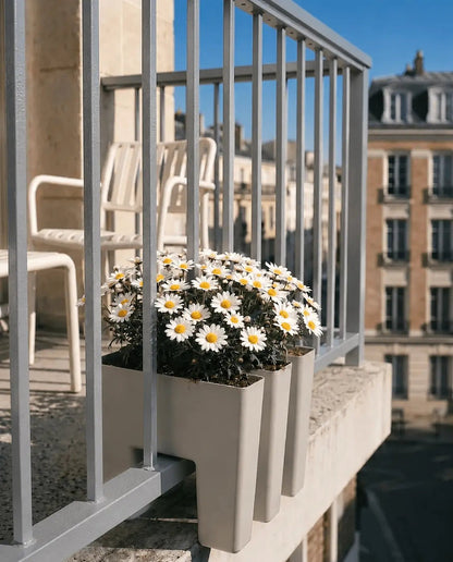 GreenUp Balkon Plantenbak - Zijdegrijs - plantenbak voor een groen balkon Vercony