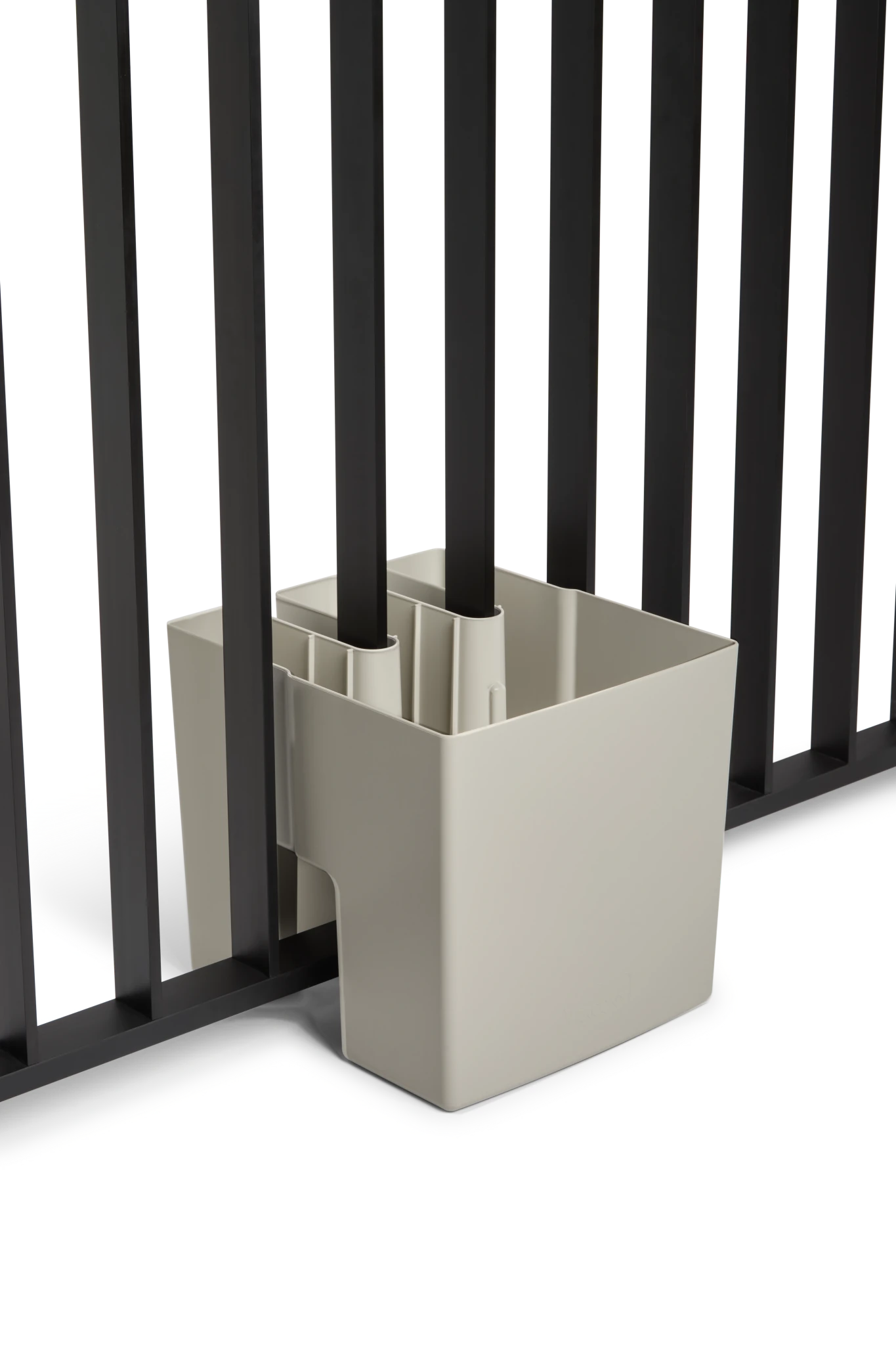 GreenUp Jardinière de balcon - Gris soie - Jardinière pour un balcon vert Vercony