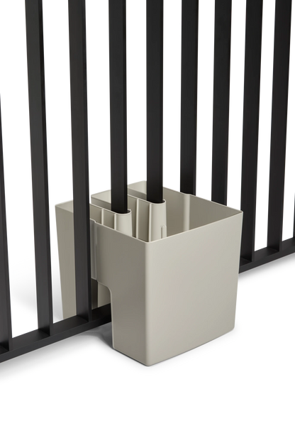 GreenUp Jardinière de balcon - Gris soie - Jardinière pour un balcon vert Vercony