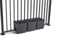 GreenUp Balkon Plantenbakken - Antraciet - Set van 3 Stuks