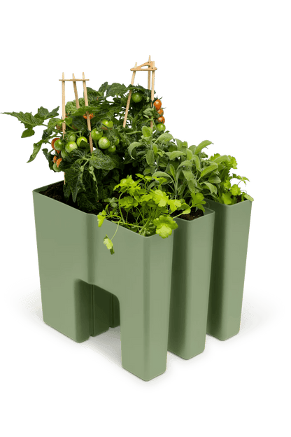 GreenUp Balkon Plantenbakken - Olijfgroen - Set van 2 Stuks - groen balkon Vercony