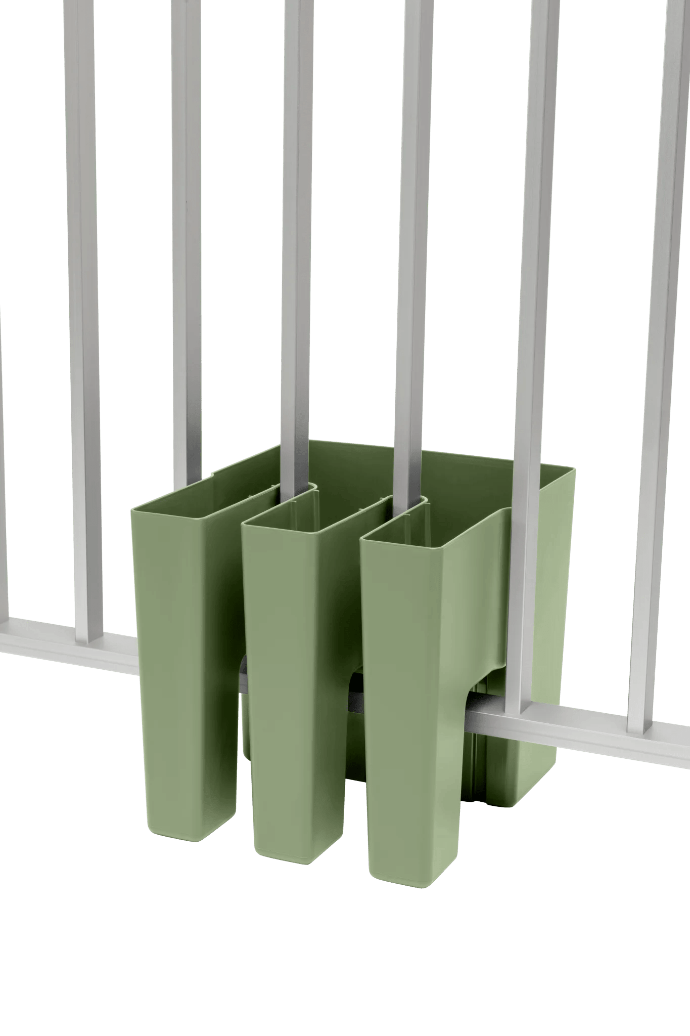 GreenUp Balkon Plantenbakken - Olijfgroen - Set van 2 Stuks - groen balkon Vercony