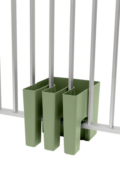 GreenUp Balkon Plantenbakken - Olijfgroen - Set van 2 Stuks - groen balkon Vercony