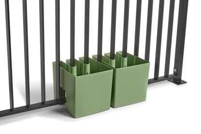 GreenUp Balkon Plantenbakken - Olijfgroen - Set van 2 Stuks - plantenbak voor een groen balkon Vercony