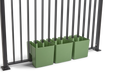 GreenUp Balkon Plantenbakken - Olijfgroen - Set van 3 Stuks