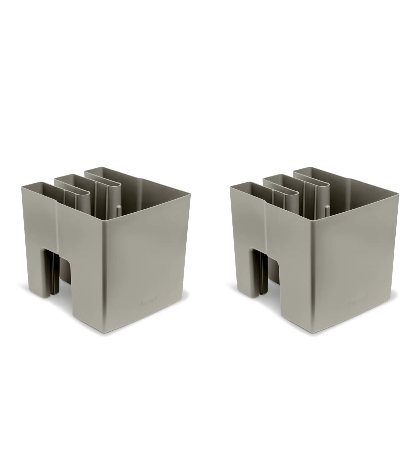 GreenUp Balkon Plantenbakken - Zijdegrijs - Set van 2 Stuks - plantenbak voor een groen balkon Vercony