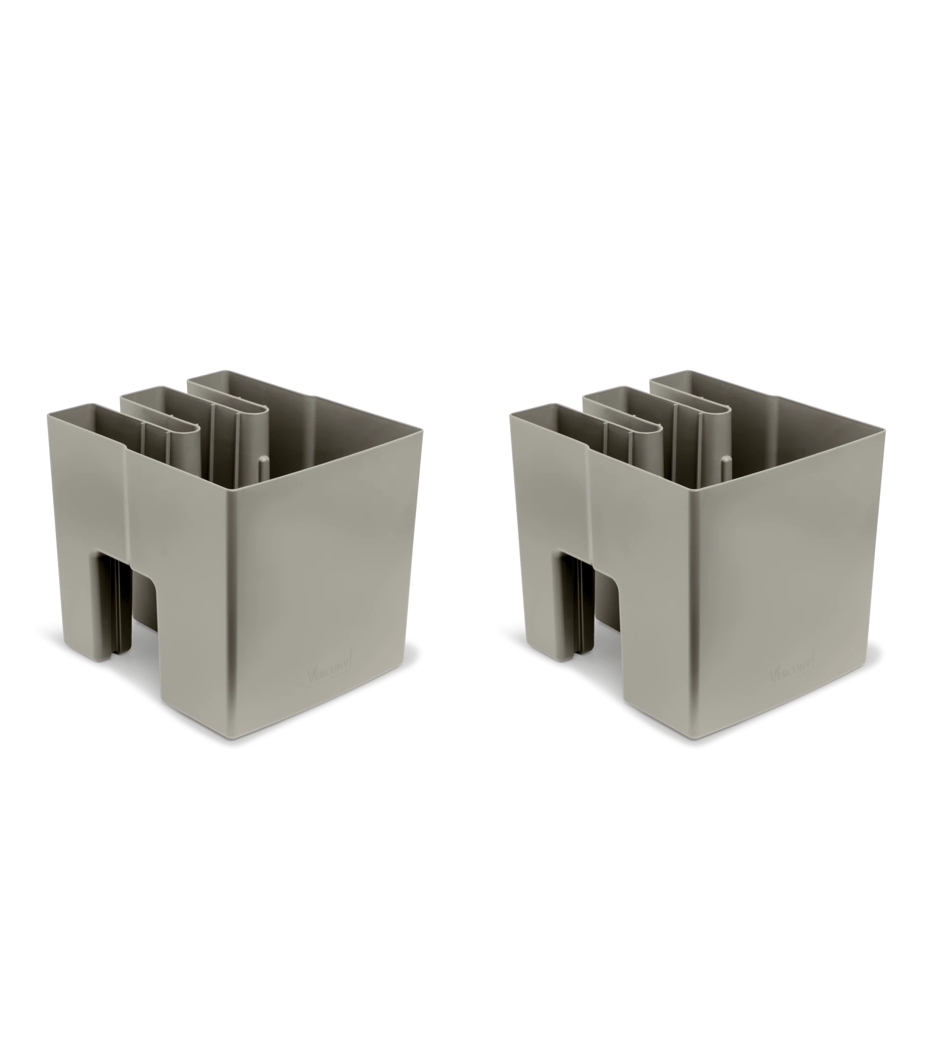 GreenUp Balkon Plantenbakken - Zijdegrijs - Set van 2 Stuks - plantenbak voor een groen balkon Vercony