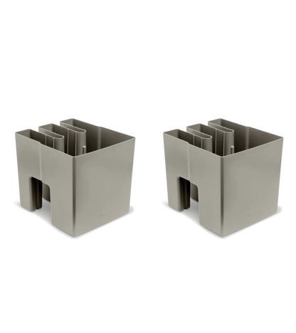 GreenUp Balkon Plantenbakken - Zijdegrijs - Set van 2 Stuks - plantenbak voor een groen balkon Vercony