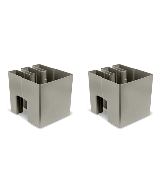 GreenUp Balkon Plantenbakken - Zijdegrijs - Set van 2 Stuks - plantenbak voor een groen balkon Vercony
