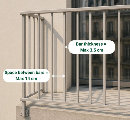 GreenUp Balkon Plantenbakken - Zijdegrijs - Set van 2 Stuks - plantenbak voor een groen balkon Vercony