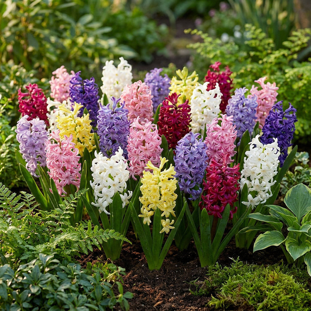 Hyacint bloembollen voor balkon (40 stuks) - Geurende mix, voorjaarsbloeier - Jardinière pour un balcon vert Vercony
