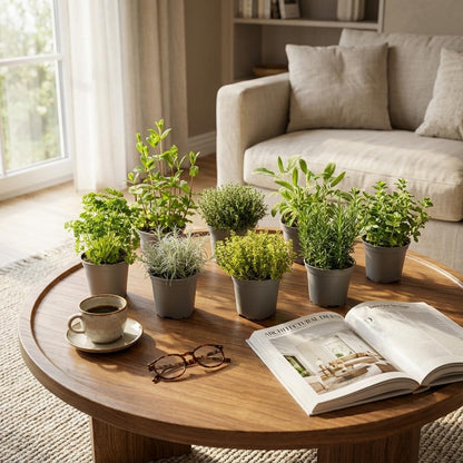 Italiaanse kruidenmix voor balkon – Vers &amp; eetbaar, 4 soorten (8 stuks) - Jardinière pour un balcon vert Vercony