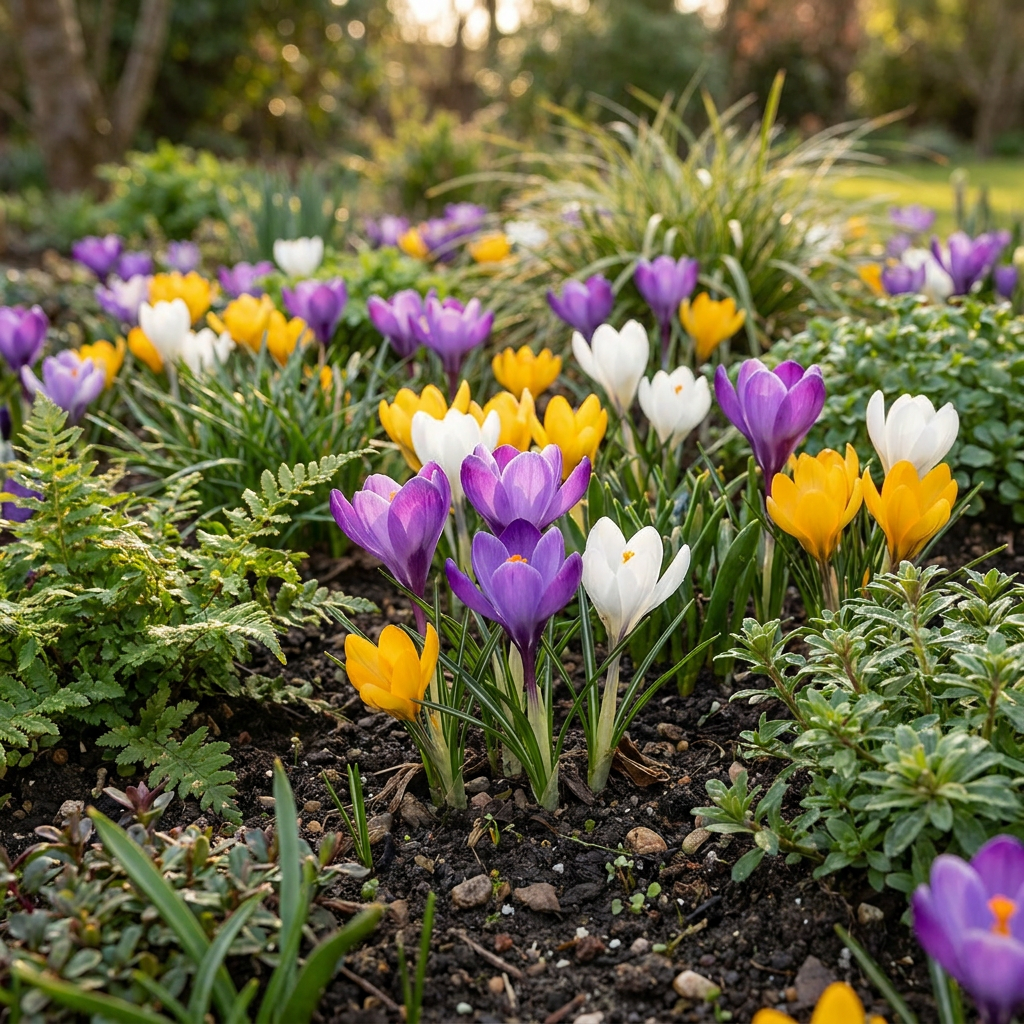 Krokus bloembollen voor balkon (50 stuks) - Botanische mix, zeer vroeg - Jardinière pour un balcon vert Vercony
