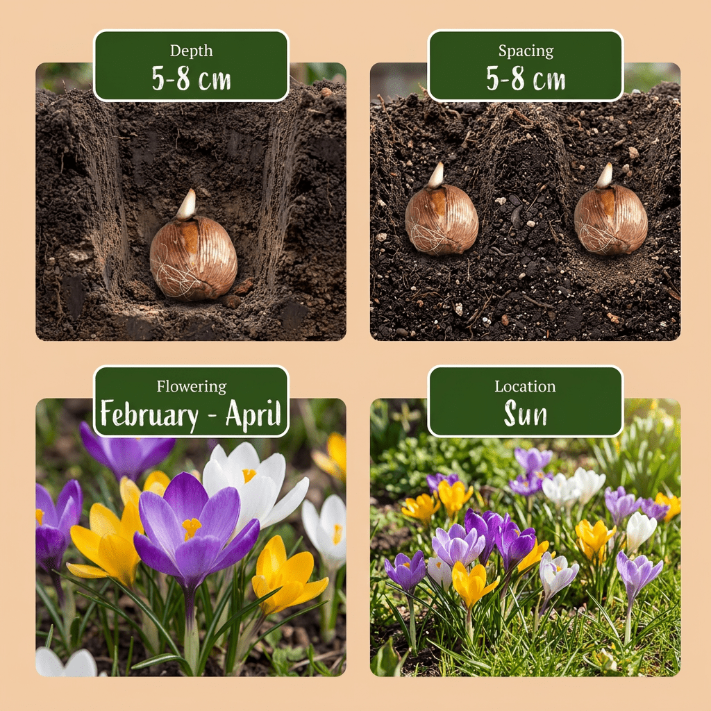 Krokus bloembollen voor balkon (50 stuks) - Botanische mix, zeer vroeg - Jardinière pour un balcon vert Vercony