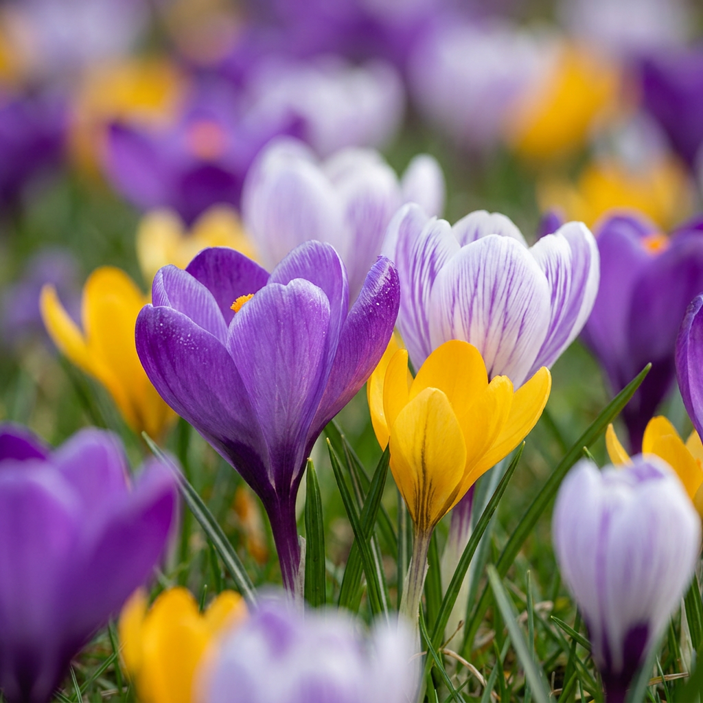 Krokus bloembollen voor balkon (50 stuks) - Botanische mix, zeer vroeg - Jardinière pour un balcon vert Vercony